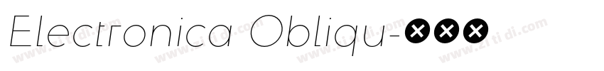 Electronica Obliqu字体转换